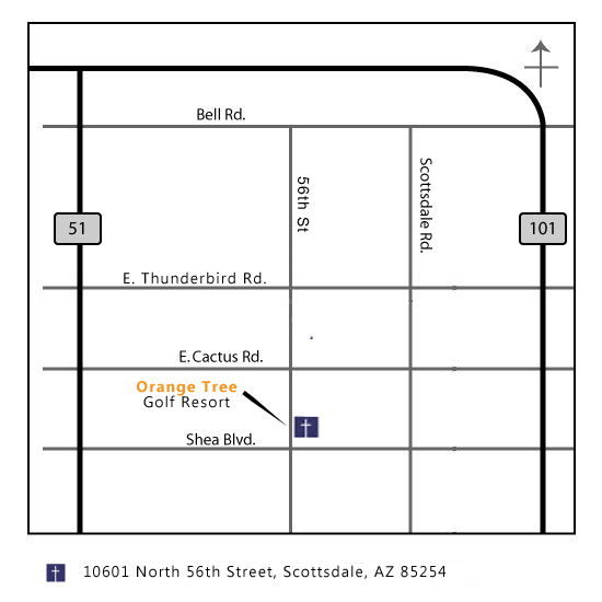 map to Orange Tree Resort